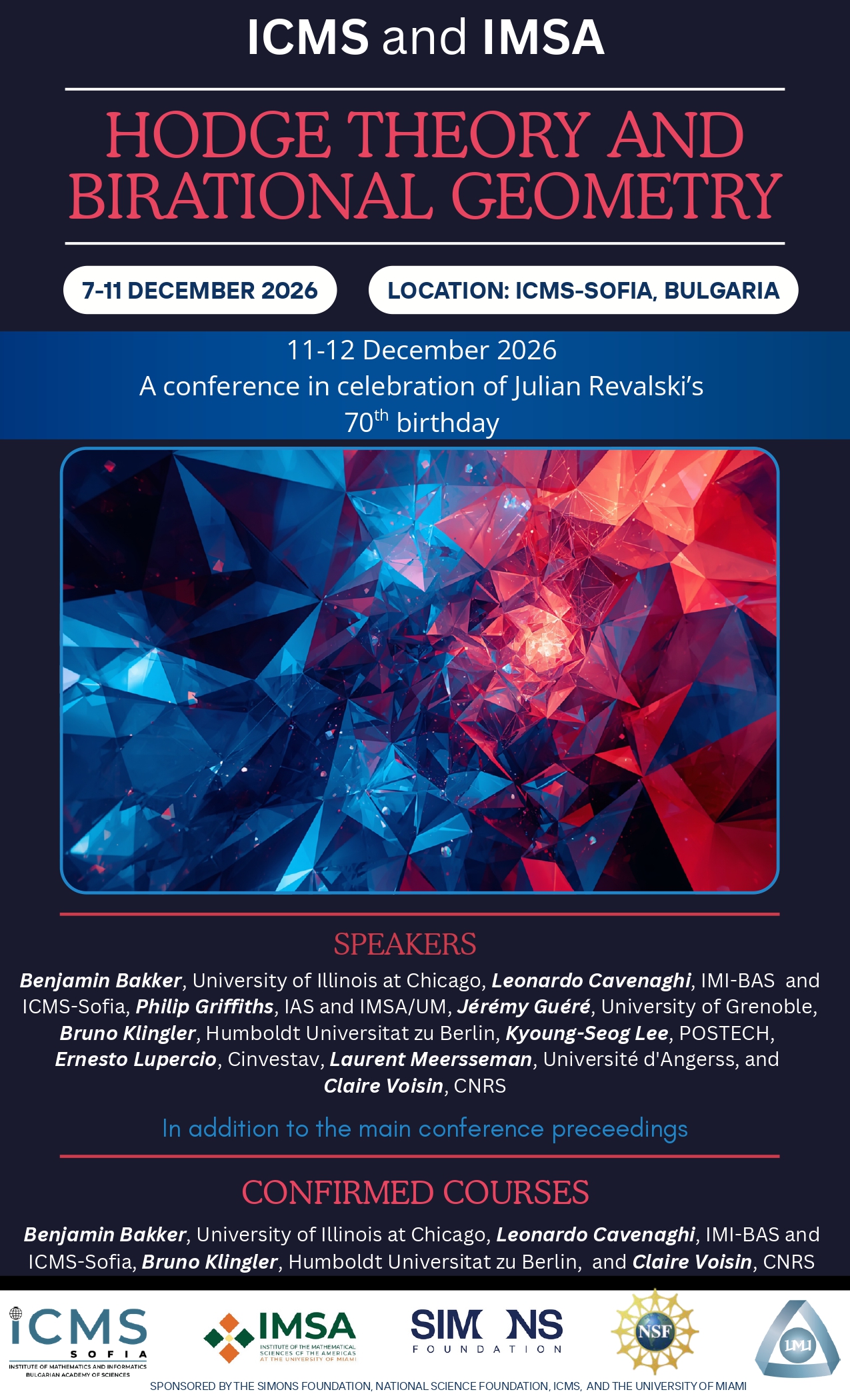 Hodge Theory Conference Poster